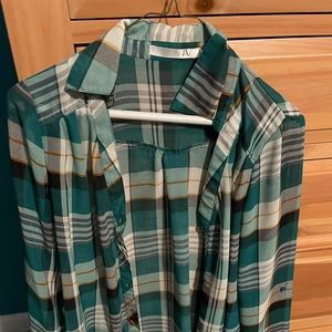 See-through Plaid Shirt